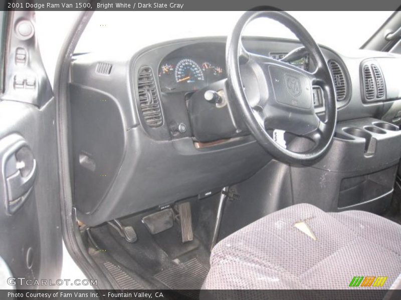 Bright White / Dark Slate Gray 2001 Dodge Ram Van 1500