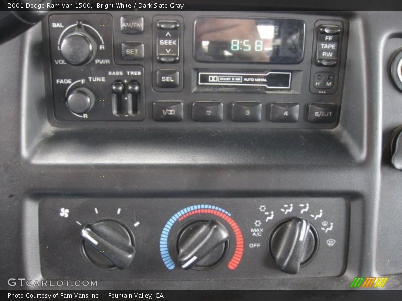 Bright White / Dark Slate Gray 2001 Dodge Ram Van 1500