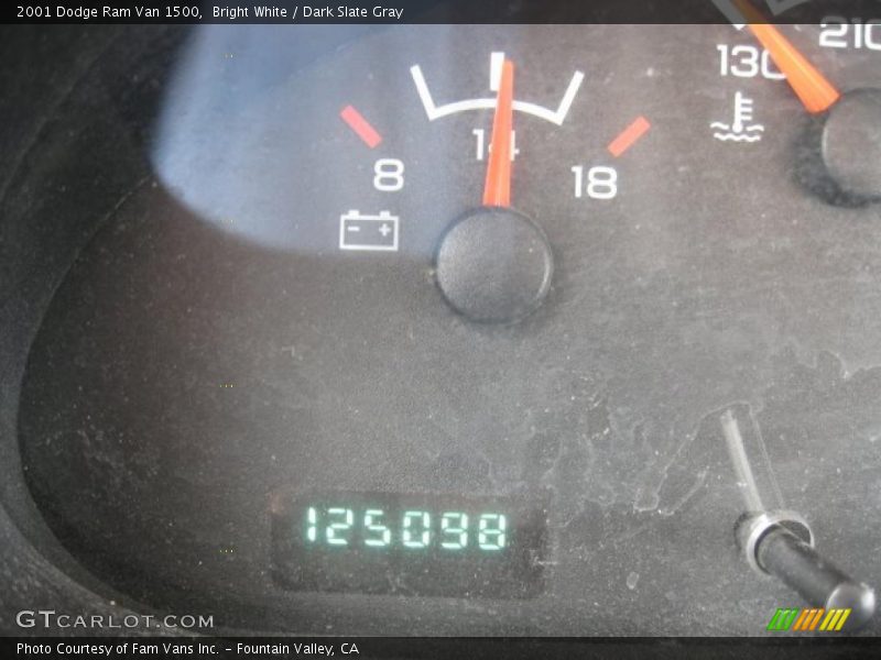 Bright White / Dark Slate Gray 2001 Dodge Ram Van 1500