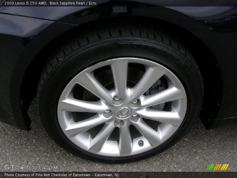 Black Sapphire Pearl / Ecru 2009 Lexus IS 250 AWD