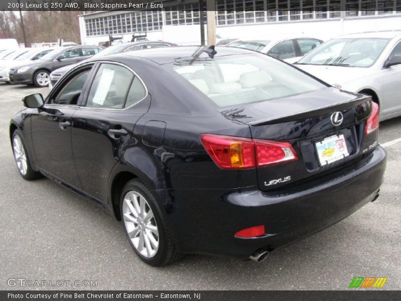 Black Sapphire Pearl / Ecru 2009 Lexus IS 250 AWD
