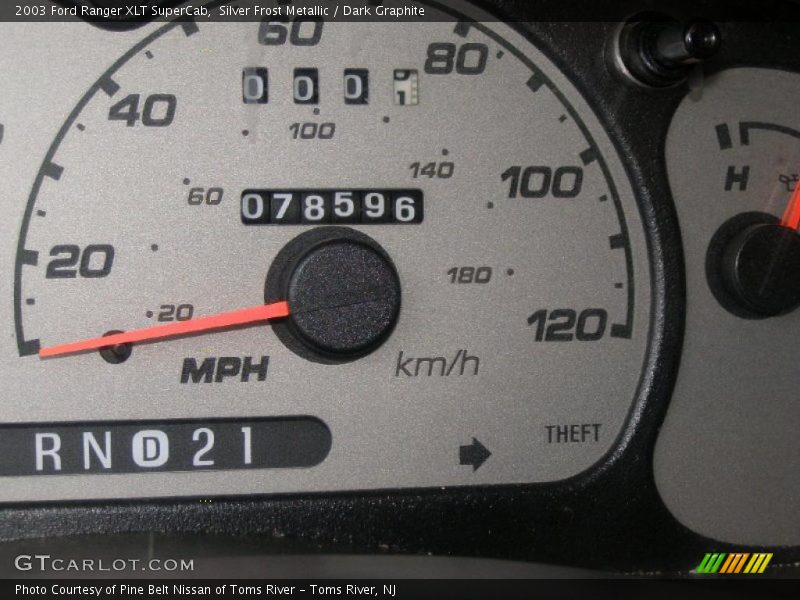 Silver Frost Metallic / Dark Graphite 2003 Ford Ranger XLT SuperCab