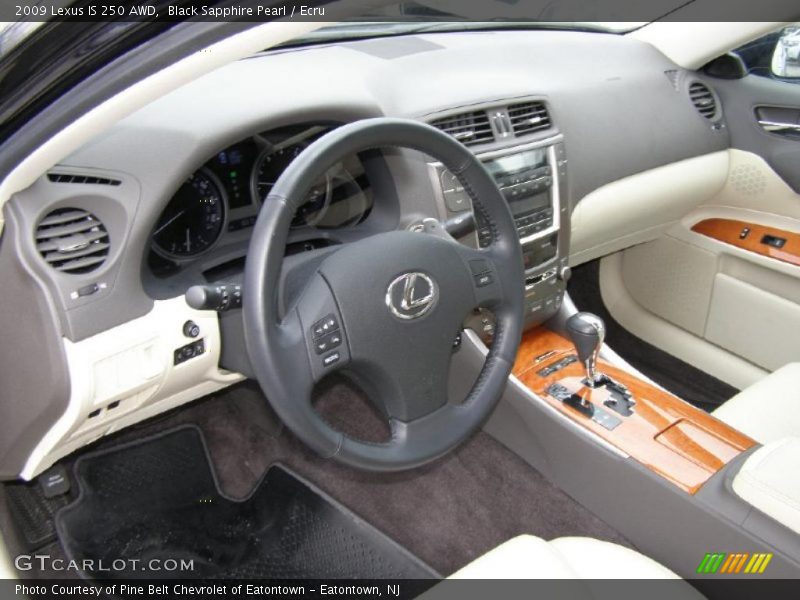 Black Sapphire Pearl / Ecru 2009 Lexus IS 250 AWD
