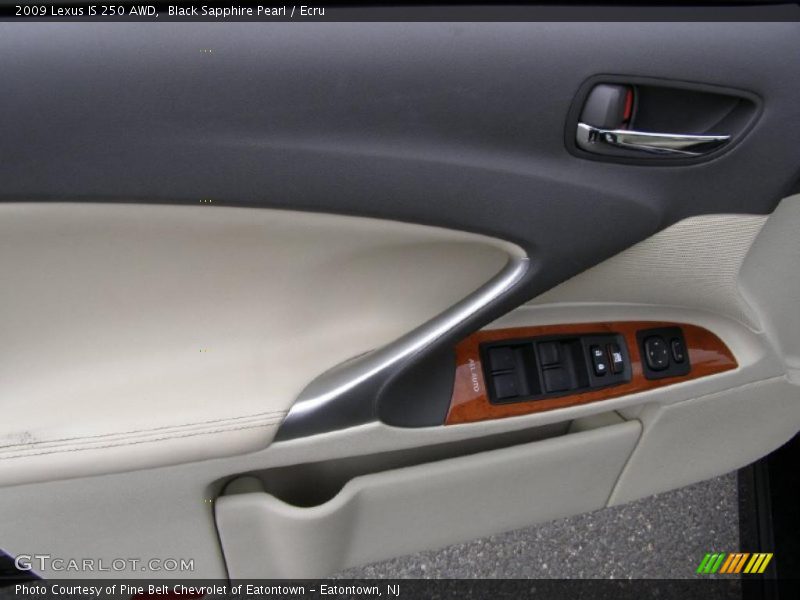 Black Sapphire Pearl / Ecru 2009 Lexus IS 250 AWD