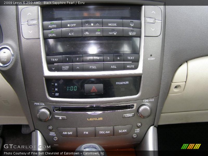 Black Sapphire Pearl / Ecru 2009 Lexus IS 250 AWD