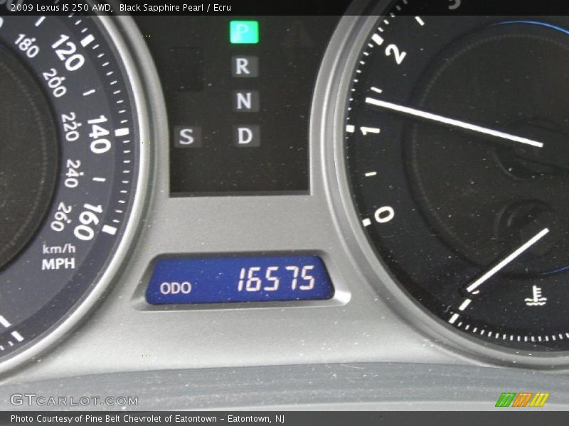 Black Sapphire Pearl / Ecru 2009 Lexus IS 250 AWD
