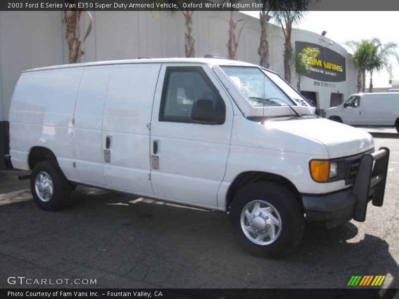 Oxford White / Medium Flint 2003 Ford E Series Van E350 Super Duty Armored Vehicle