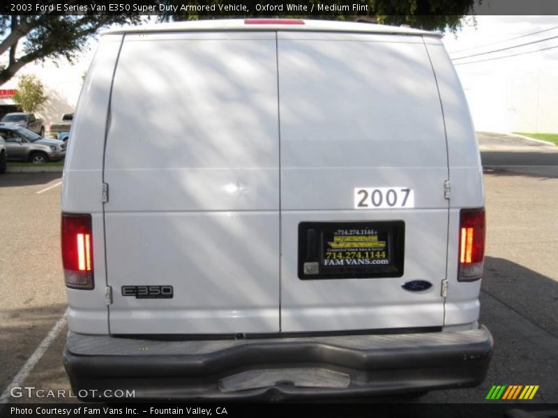 Oxford White / Medium Flint 2003 Ford E Series Van E350 Super Duty Armored Vehicle