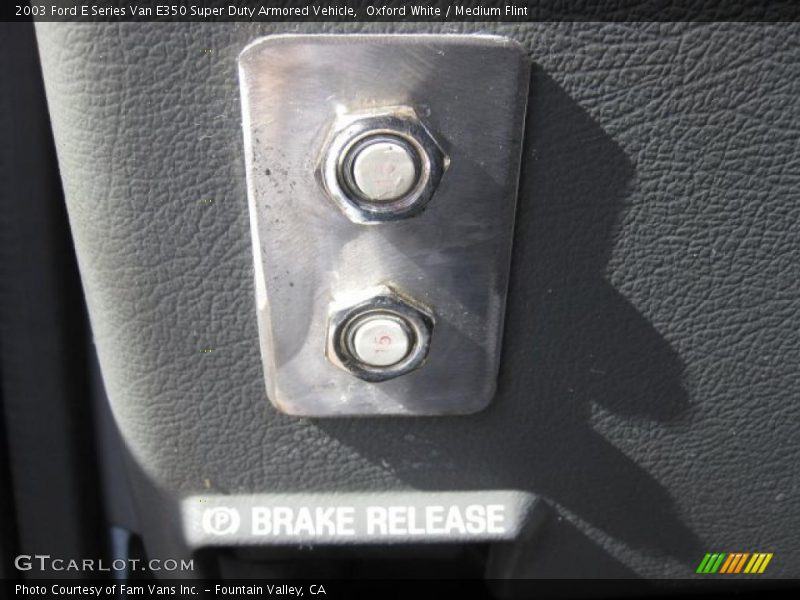 Controls of 2003 E Series Van E350 Super Duty Armored Vehicle