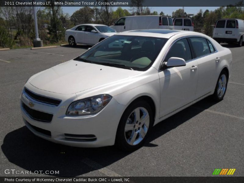 White Diamond Tricoat / Cocoa/Cashmere 2011 Chevrolet Malibu LT