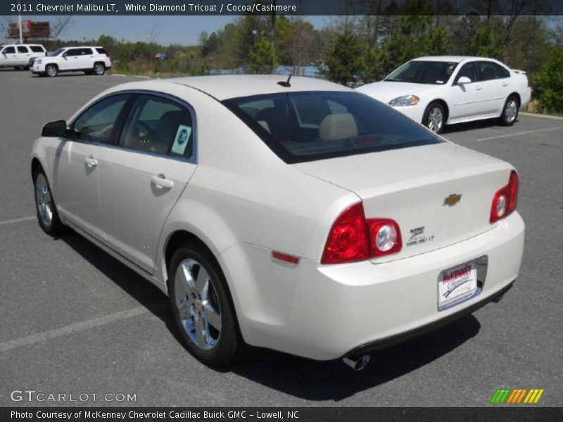 White Diamond Tricoat / Cocoa/Cashmere 2011 Chevrolet Malibu LT