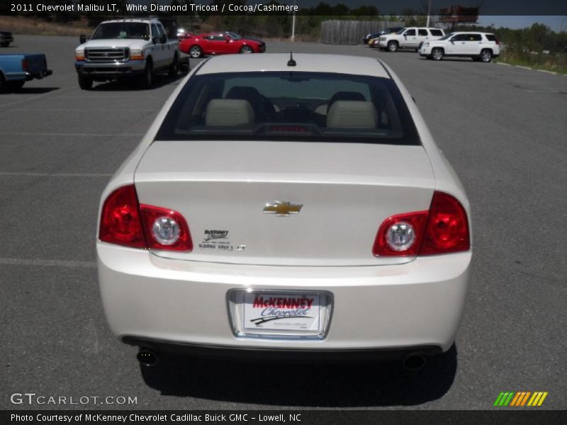 White Diamond Tricoat / Cocoa/Cashmere 2011 Chevrolet Malibu LT