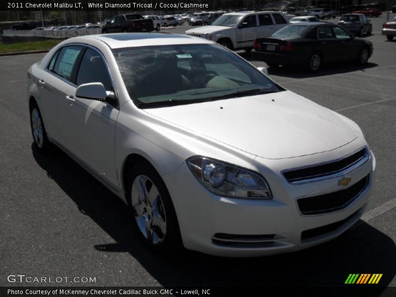 White Diamond Tricoat / Cocoa/Cashmere 2011 Chevrolet Malibu LT