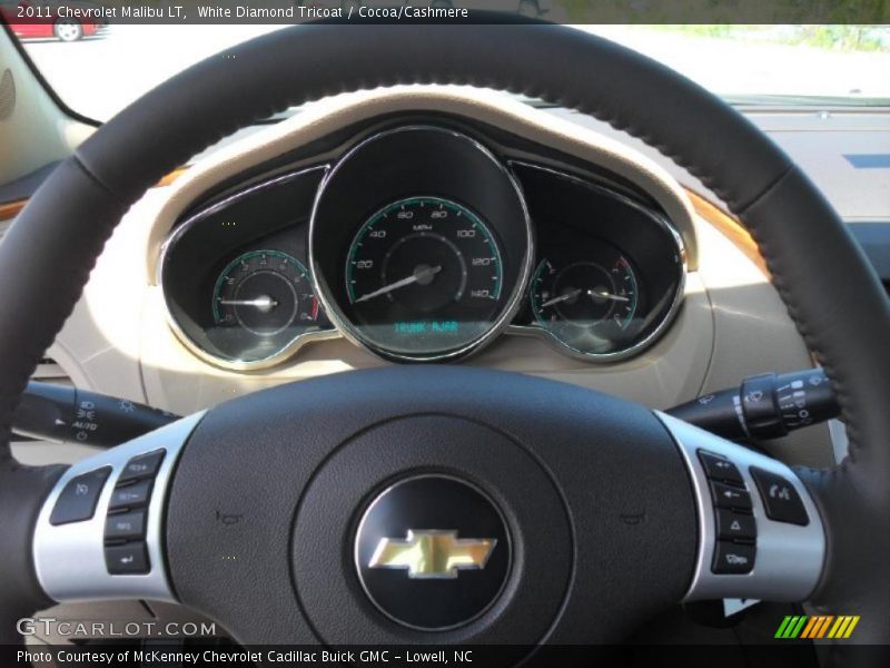 White Diamond Tricoat / Cocoa/Cashmere 2011 Chevrolet Malibu LT