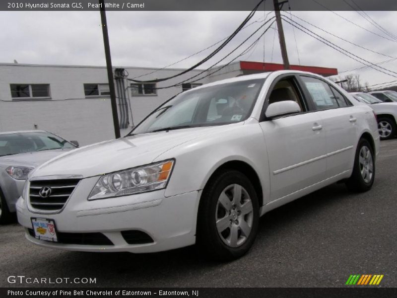 Pearl White / Camel 2010 Hyundai Sonata GLS