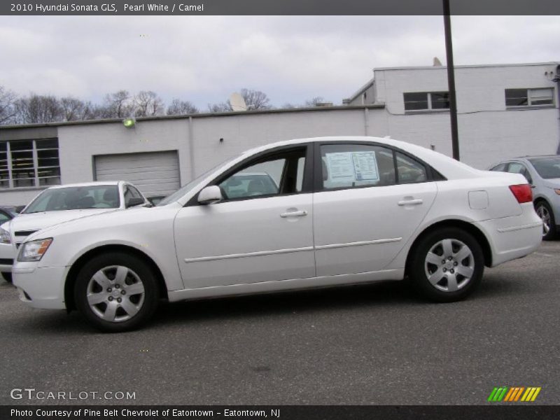 Pearl White / Camel 2010 Hyundai Sonata GLS