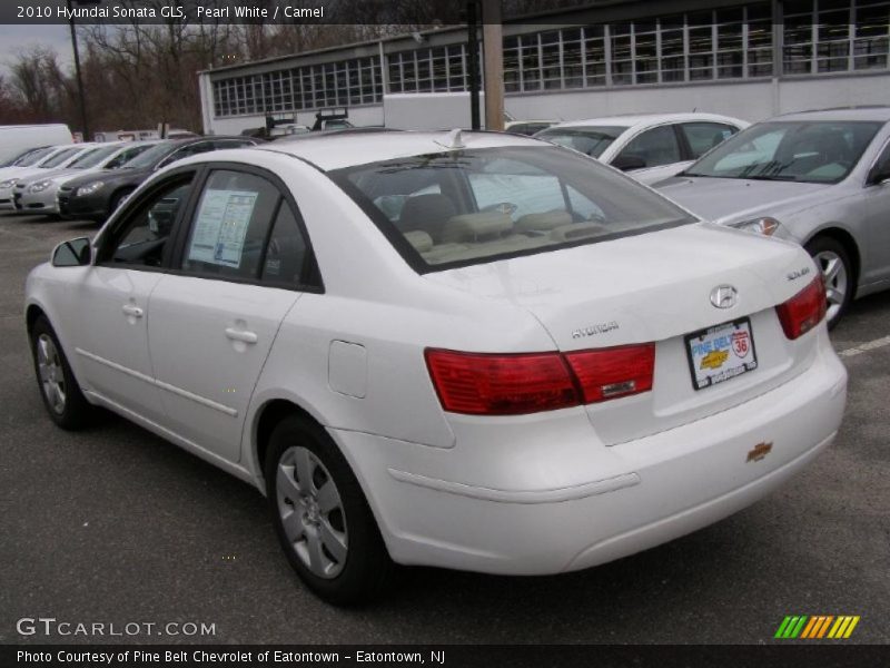 Pearl White / Camel 2010 Hyundai Sonata GLS