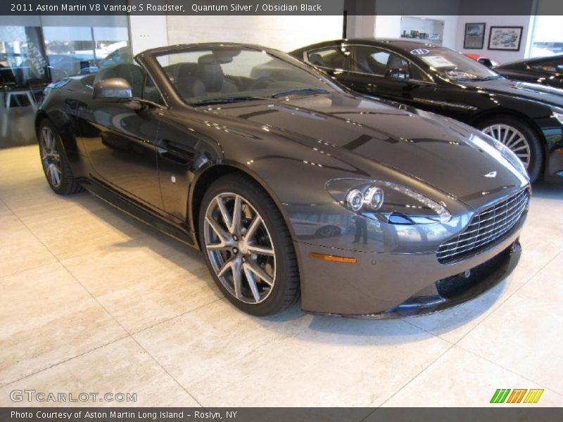 Quantum Silver / Obsidian Black 2011 Aston Martin V8 Vantage S Roadster