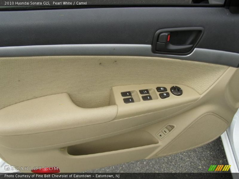 Pearl White / Camel 2010 Hyundai Sonata GLS