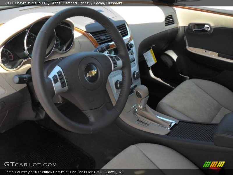 White Diamond Tricoat / Cocoa/Cashmere 2011 Chevrolet Malibu LT