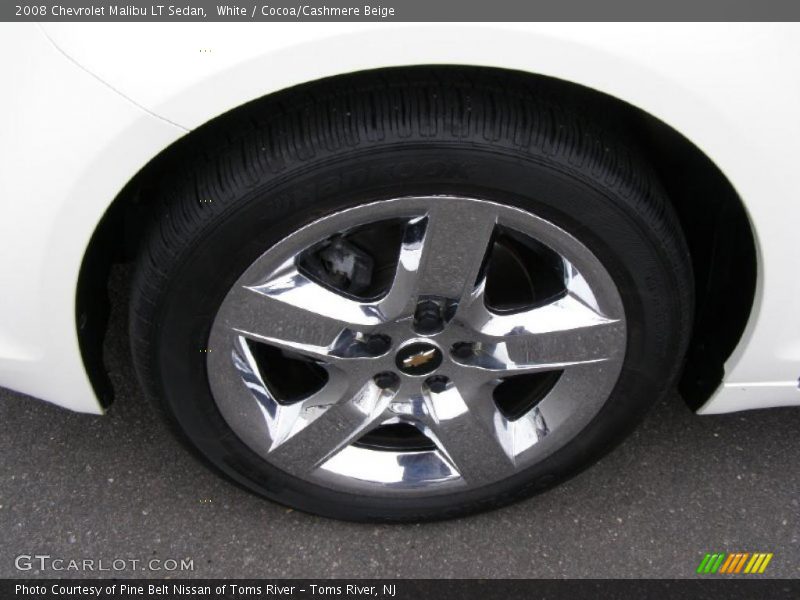 White / Cocoa/Cashmere Beige 2008 Chevrolet Malibu LT Sedan