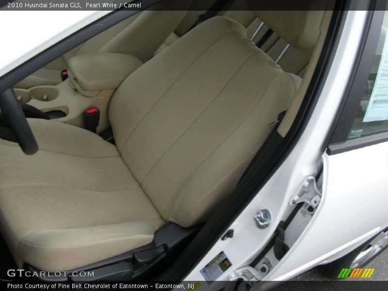 Pearl White / Camel 2010 Hyundai Sonata GLS