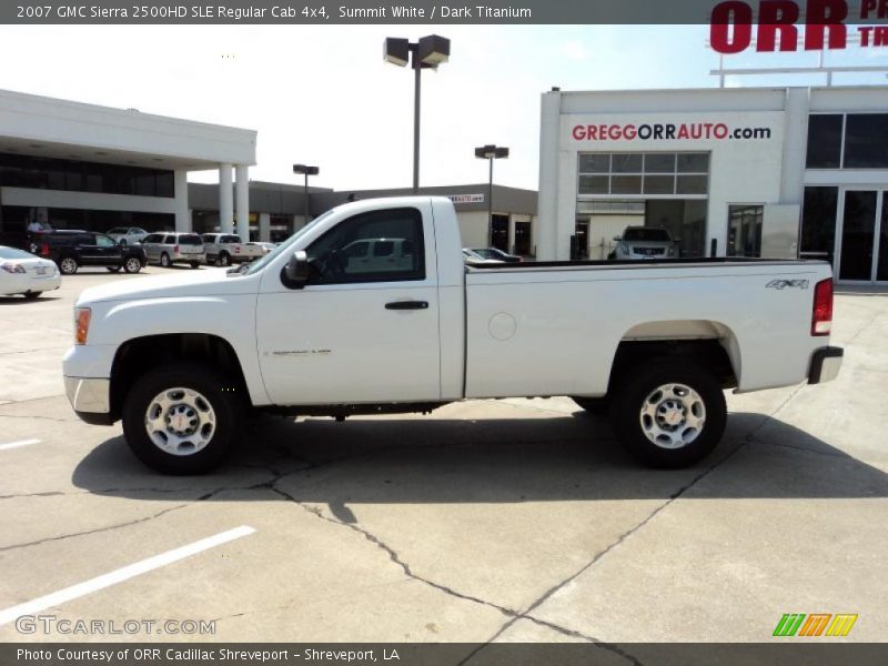 Summit White / Dark Titanium 2007 GMC Sierra 2500HD SLE Regular Cab 4x4