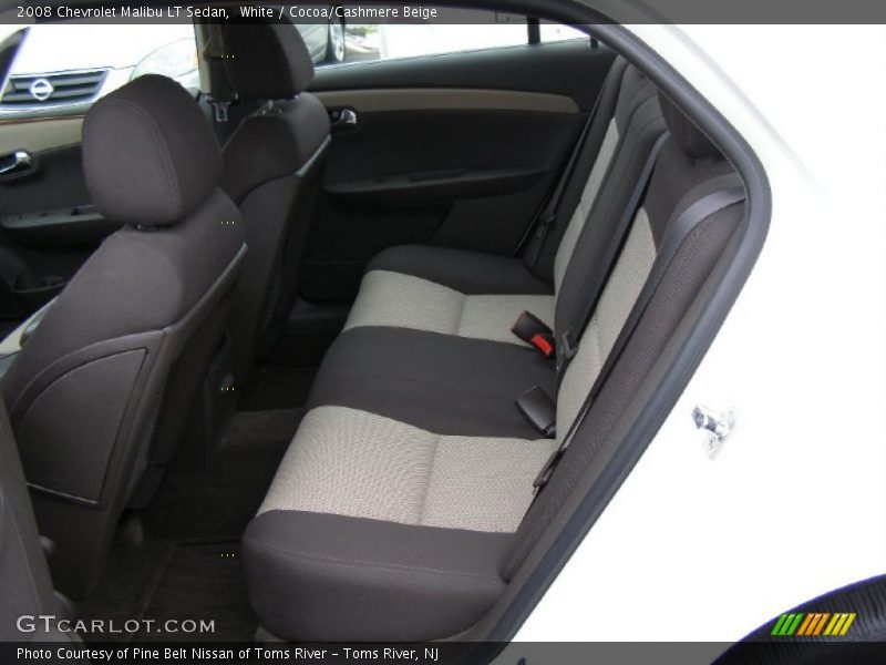 White / Cocoa/Cashmere Beige 2008 Chevrolet Malibu LT Sedan