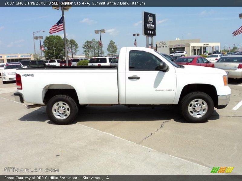 Summit White / Dark Titanium 2007 GMC Sierra 2500HD SLE Regular Cab 4x4