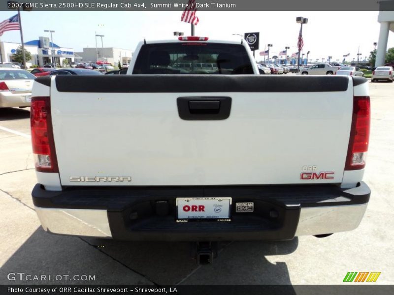 Summit White / Dark Titanium 2007 GMC Sierra 2500HD SLE Regular Cab 4x4