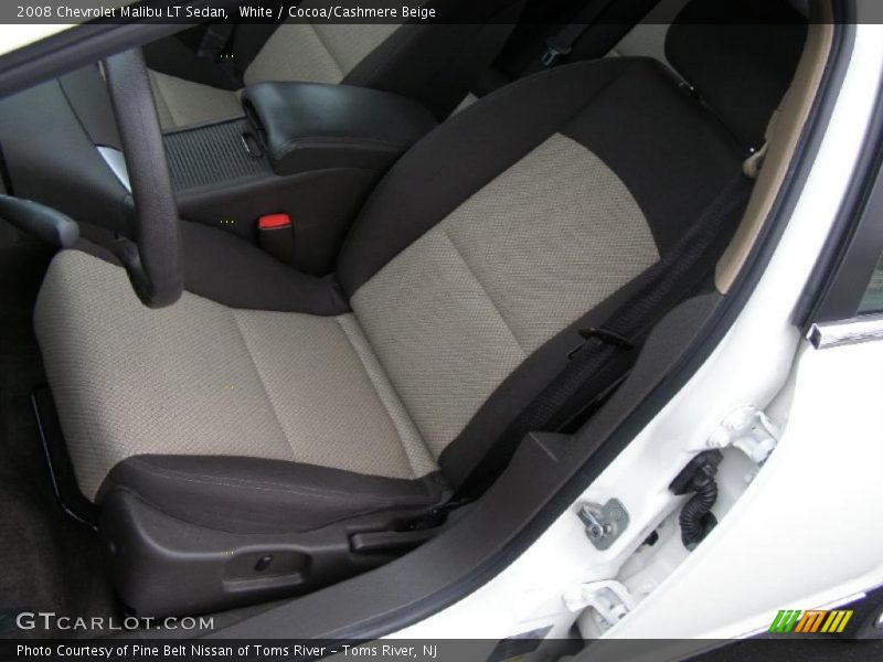 White / Cocoa/Cashmere Beige 2008 Chevrolet Malibu LT Sedan