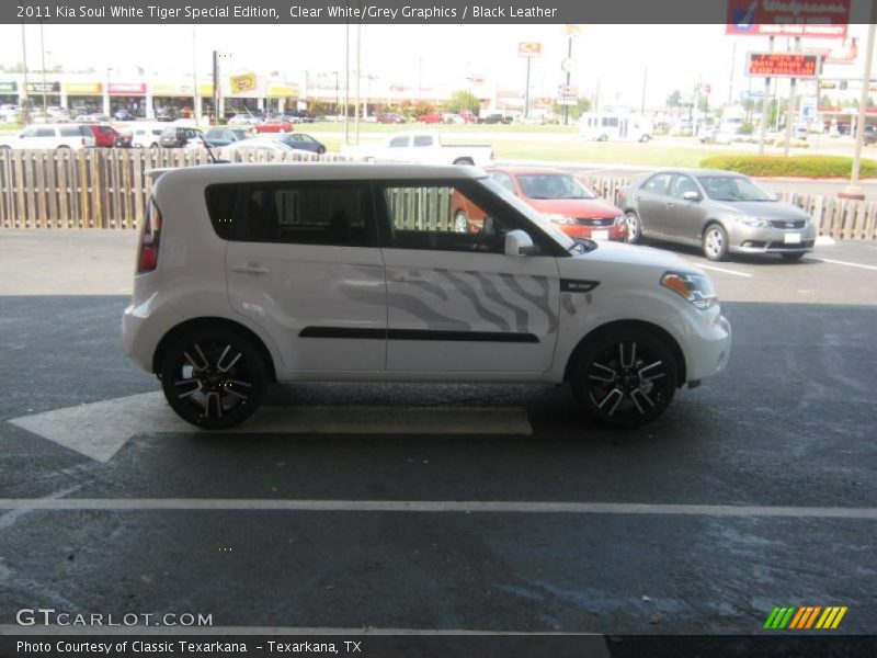 Clear White/Grey Graphics / Black Leather 2011 Kia Soul White Tiger Special Edition