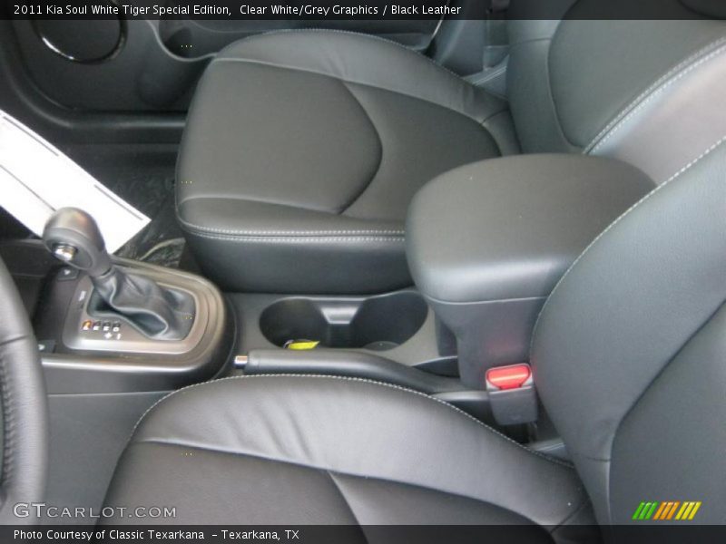 Clear White/Grey Graphics / Black Leather 2011 Kia Soul White Tiger Special Edition