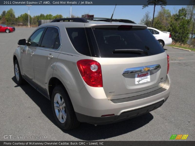 Gold Mist Metallic / Jet Black 2011 Chevrolet Equinox LT AWD