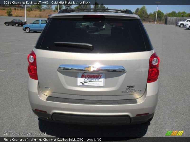 Gold Mist Metallic / Jet Black 2011 Chevrolet Equinox LT AWD