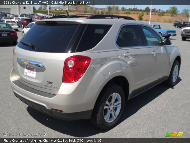 Gold Mist Metallic / Jet Black 2011 Chevrolet Equinox LT AWD