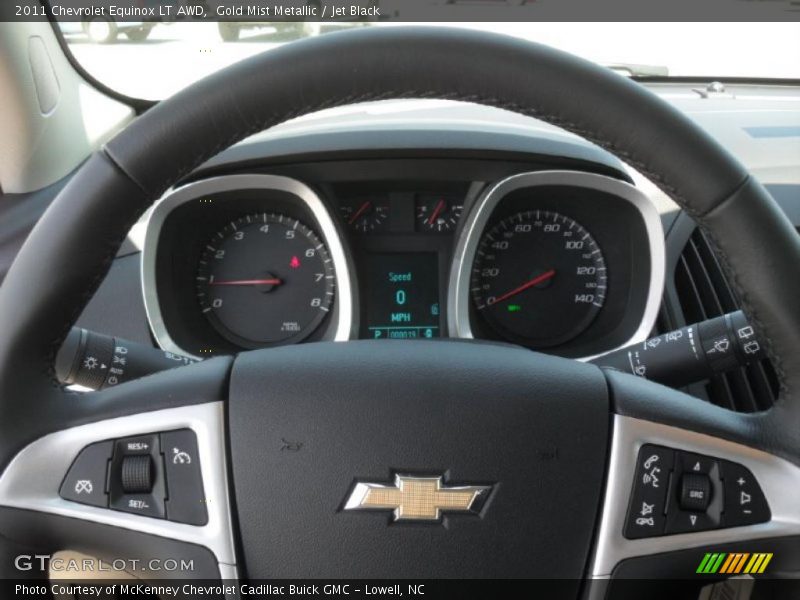 Gold Mist Metallic / Jet Black 2011 Chevrolet Equinox LT AWD