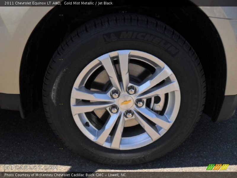 Gold Mist Metallic / Jet Black 2011 Chevrolet Equinox LT AWD