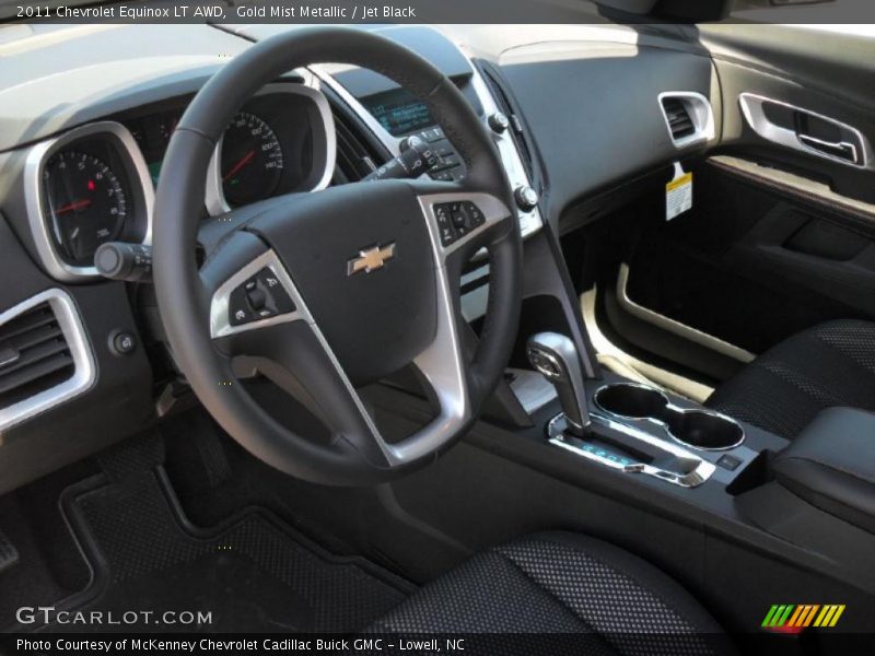 Gold Mist Metallic / Jet Black 2011 Chevrolet Equinox LT AWD