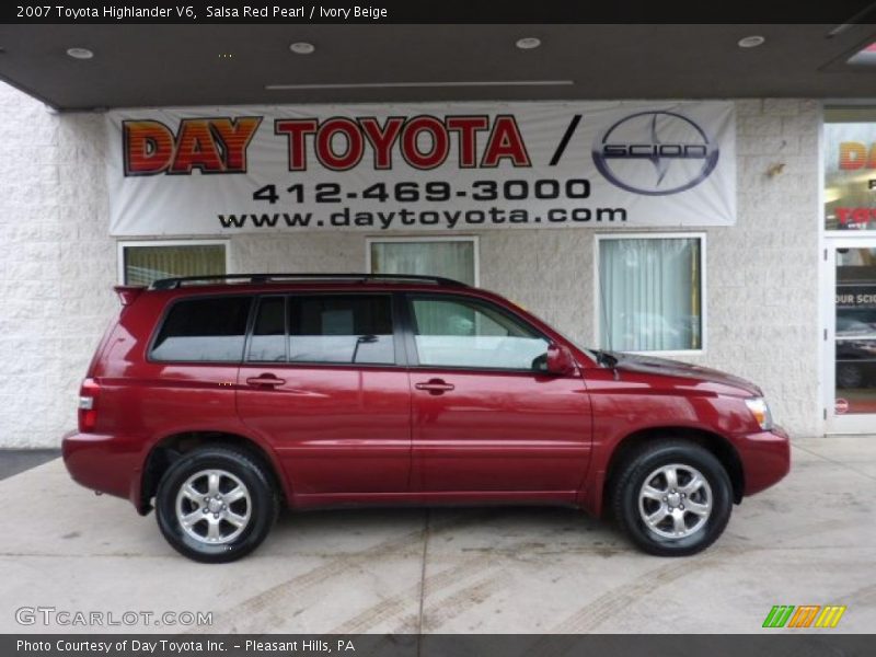 Salsa Red Pearl / Ivory Beige 2007 Toyota Highlander V6