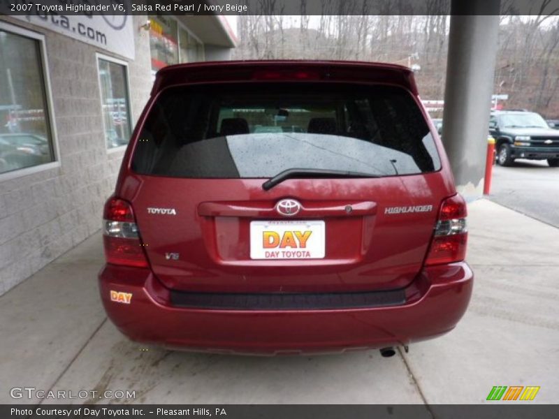 Salsa Red Pearl / Ivory Beige 2007 Toyota Highlander V6