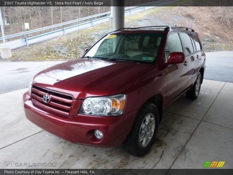 Salsa Red Pearl / Ivory Beige 2007 Toyota Highlander V6
