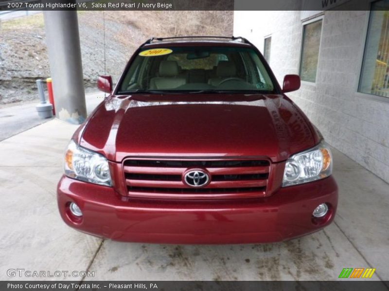 Salsa Red Pearl / Ivory Beige 2007 Toyota Highlander V6