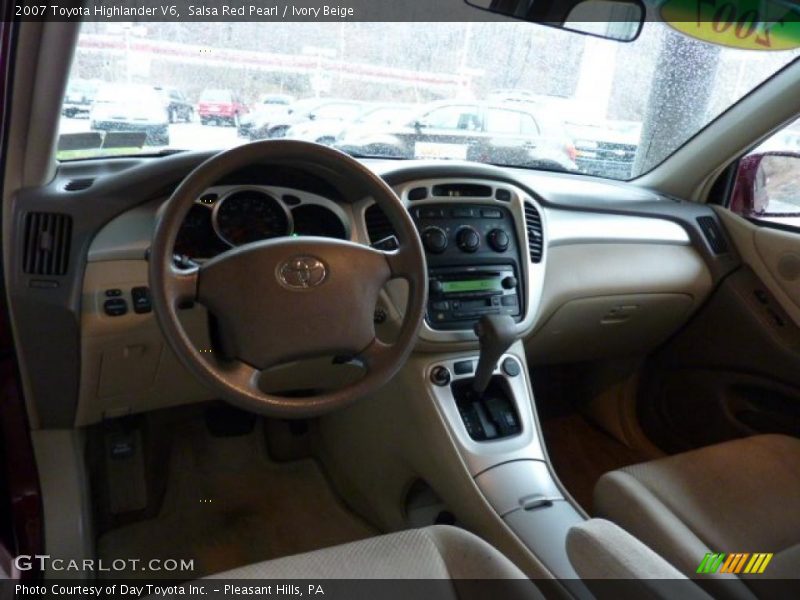 Salsa Red Pearl / Ivory Beige 2007 Toyota Highlander V6