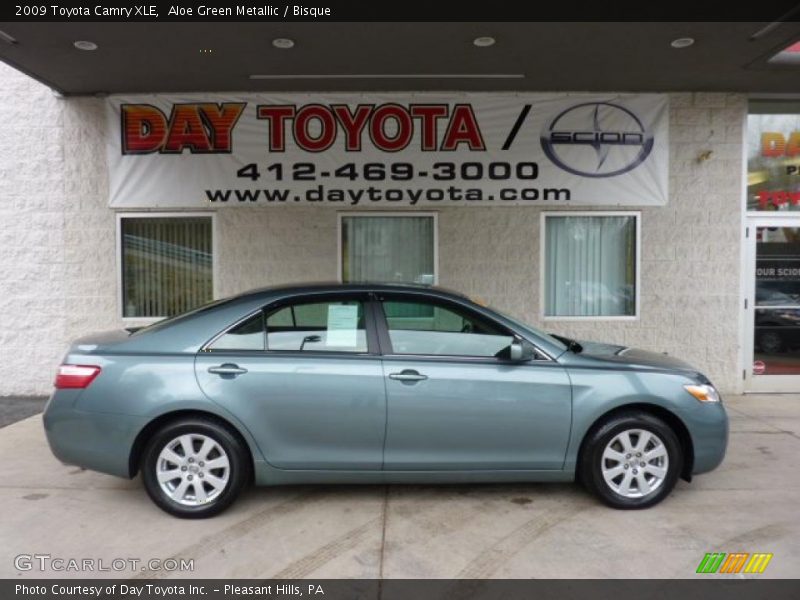 Aloe Green Metallic / Bisque 2009 Toyota Camry XLE