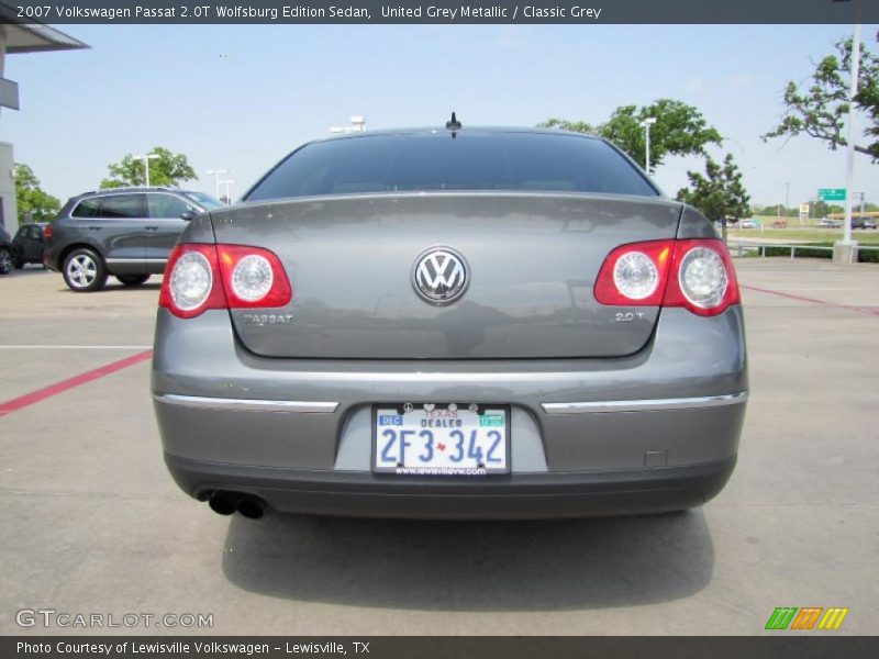 United Grey Metallic / Classic Grey 2007 Volkswagen Passat 2.0T Wolfsburg Edition Sedan