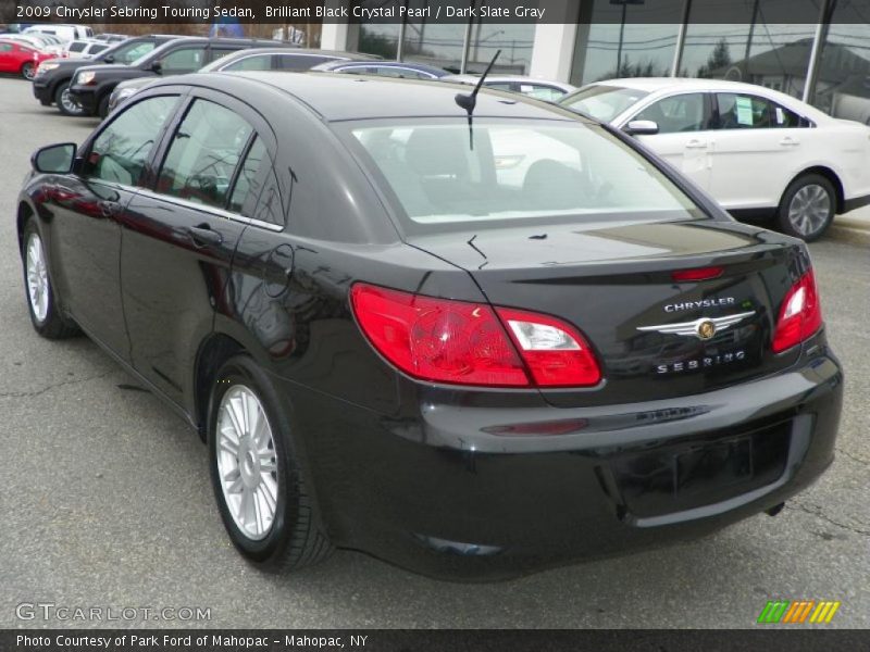 Brilliant Black Crystal Pearl / Dark Slate Gray 2009 Chrysler Sebring Touring Sedan