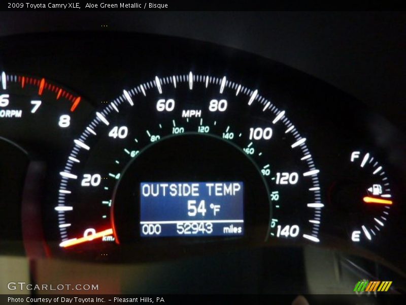 Aloe Green Metallic / Bisque 2009 Toyota Camry XLE