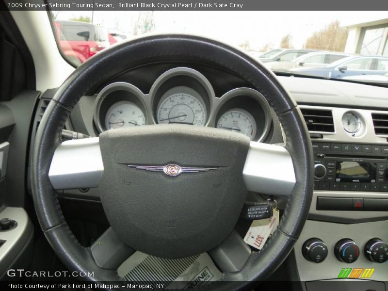 Brilliant Black Crystal Pearl / Dark Slate Gray 2009 Chrysler Sebring Touring Sedan