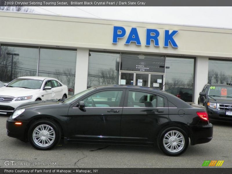 Brilliant Black Crystal Pearl / Dark Slate Gray 2009 Chrysler Sebring Touring Sedan
